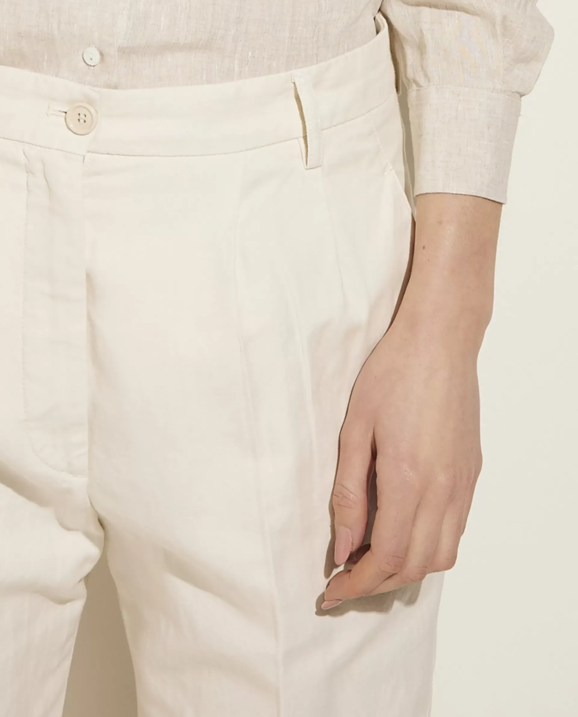 Discount Katoen-Linnen Broek Vrouwen Broeken
