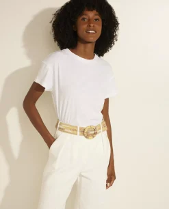 Best Sale Katoen-Linnen T-Shirt Vrouwen Tops