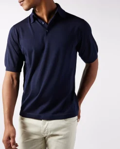 Store Knitted Polo Met Korte Mouwen Mannen Knitwear