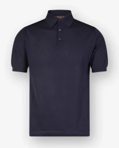 Store Knitted Polo Met Korte Mouwen Mannen Knitwear