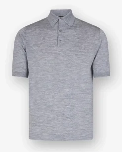 Store Knitted Polo Met Korte Mouwen Mannen Knitwear