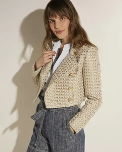 Sale Korte Double Breasted Blazer Vrouwen Blazers