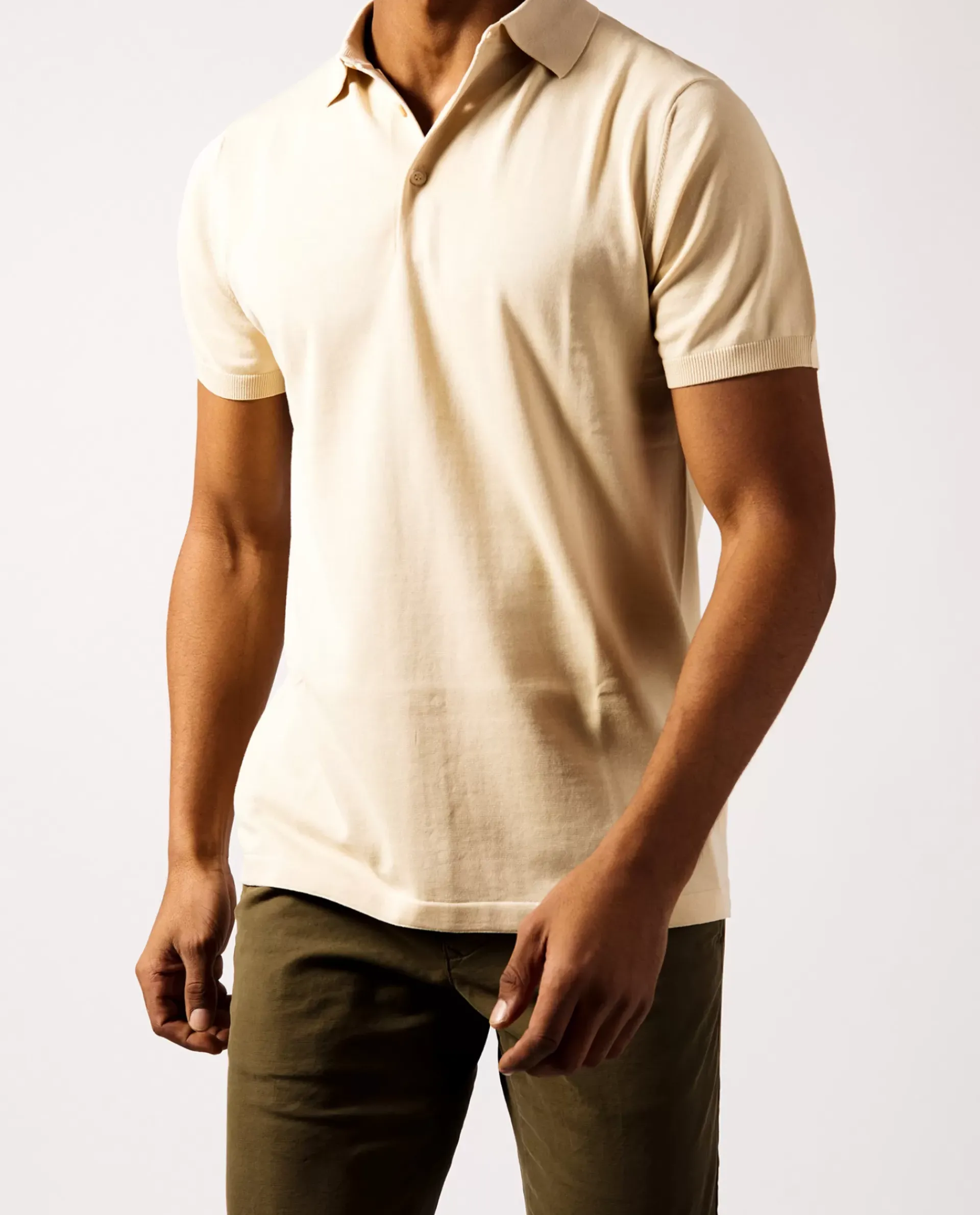 Hot Korte Mouw Knitted Polo Mannen Polo