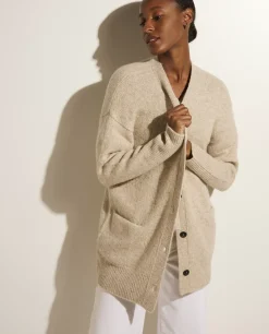 Sale Lang Wollen Vest Vrouwen Knitwear