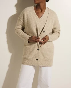 Sale Lang Wollen Vest Vrouwen Knitwear