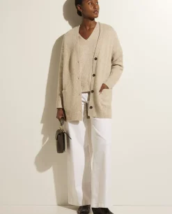 Sale Lang Wollen Vest Vrouwen Knitwear