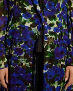 Store Lange Blazer Met Bloemen Vrouwen Blazers