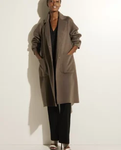 Sale Lange Double Face Cashmere Mantel Vrouwen Jassen