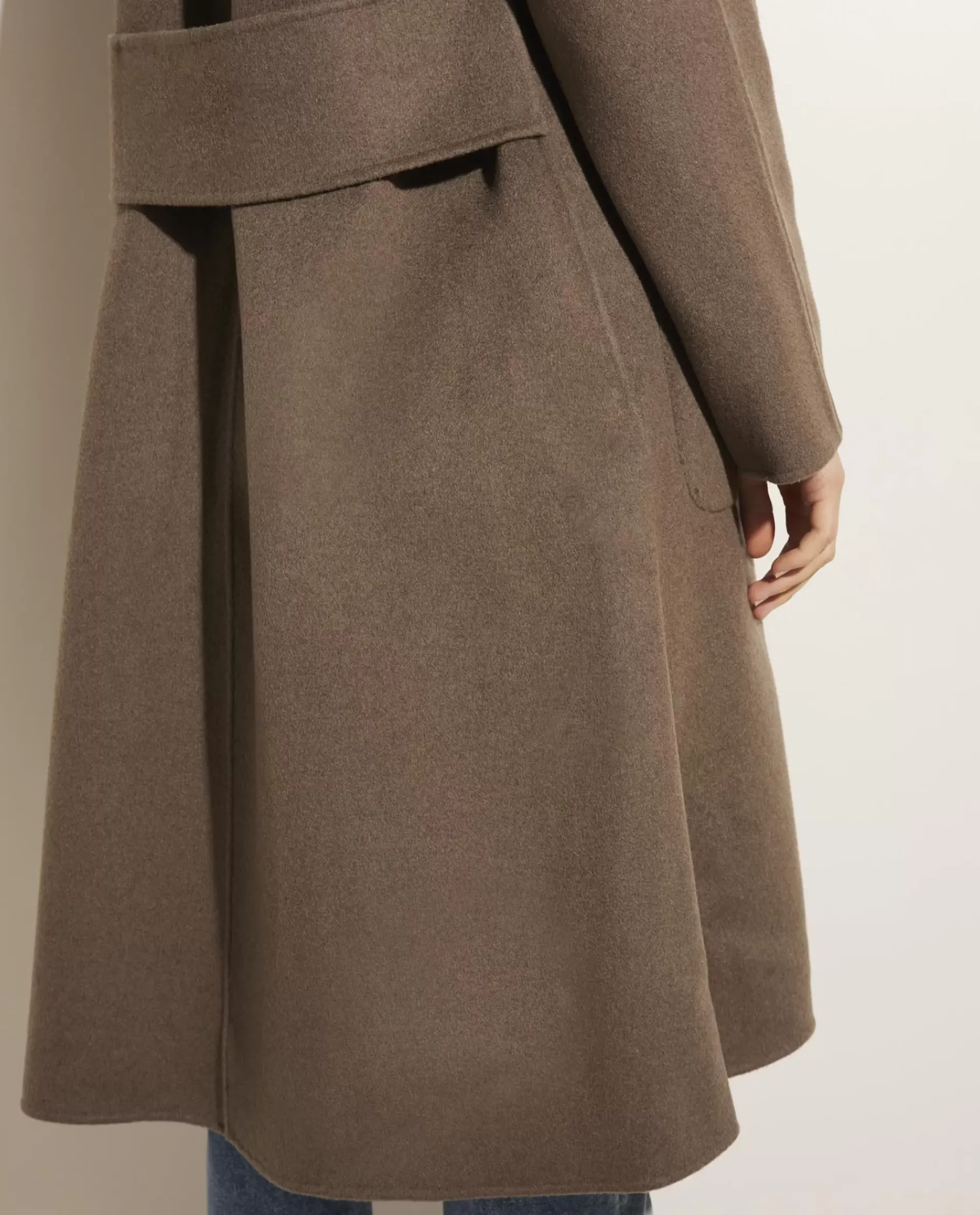 Sale Lange Double Face Cashmere Mantel Vrouwen Jassen