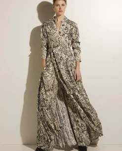 Fashion Lange Jurk Met Print Vrouwen Jurken
