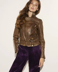 Sale Leren Bikerjack Vrouwen Jasjes