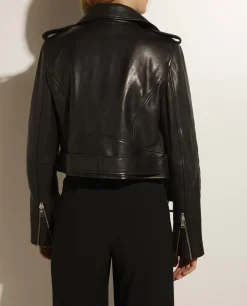 Store Leren Bikerjas Met Ceintuur Vrouwen Jasjes