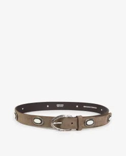 Hot Leren Ceintuur Met Zilveren Accenten Vrouwen Accessoires