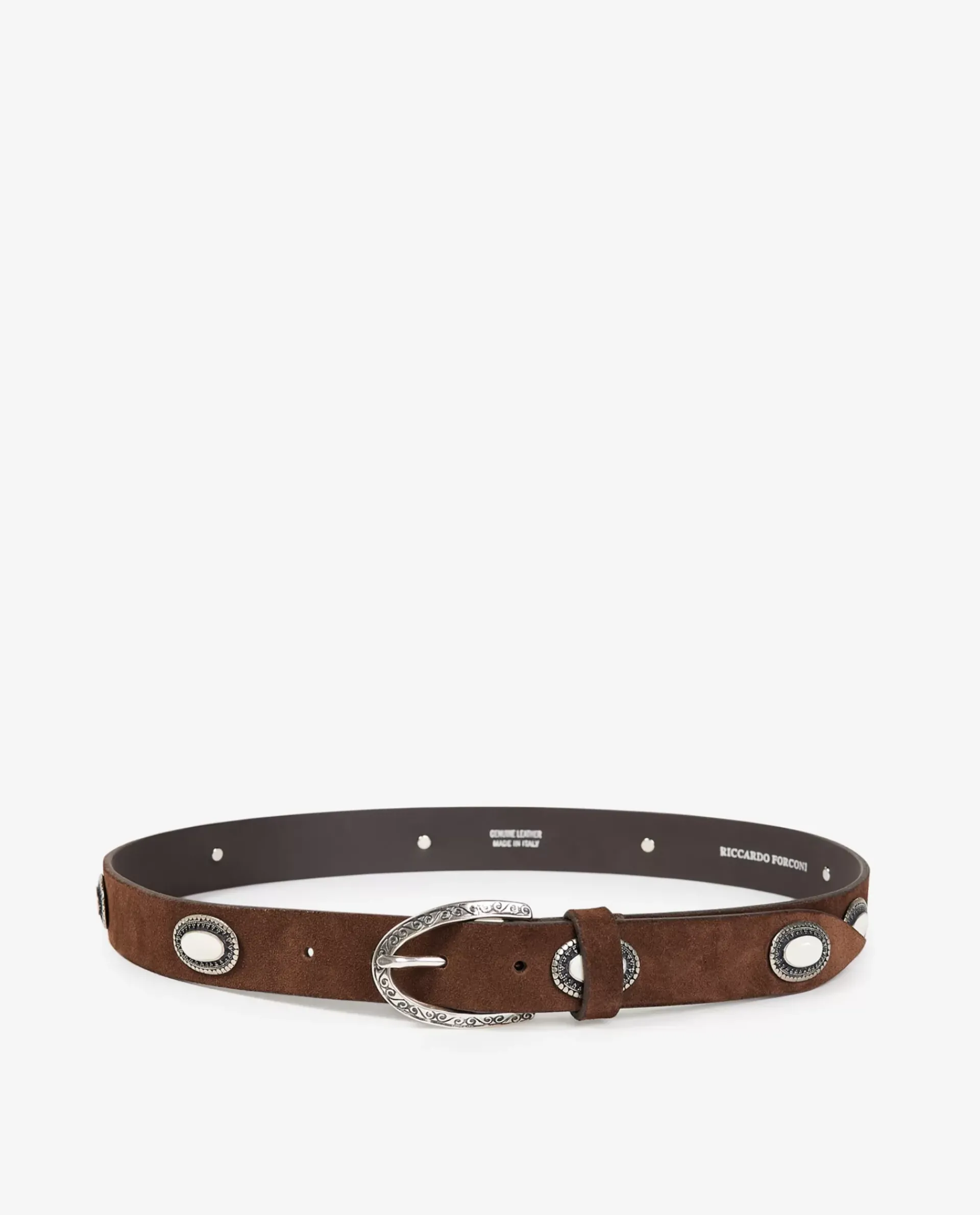 Sale Leren Ceintuur Met Zilveren Accenten Vrouwen Accessoires