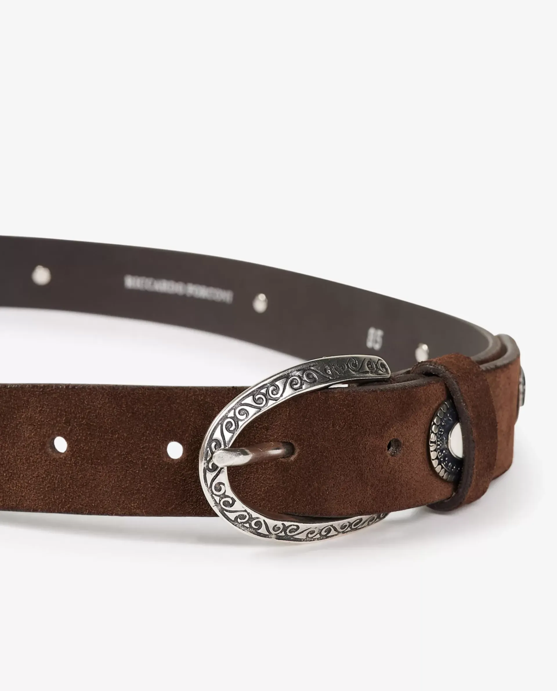 Sale Leren Ceintuur Met Zilveren Accenten Vrouwen Accessoires