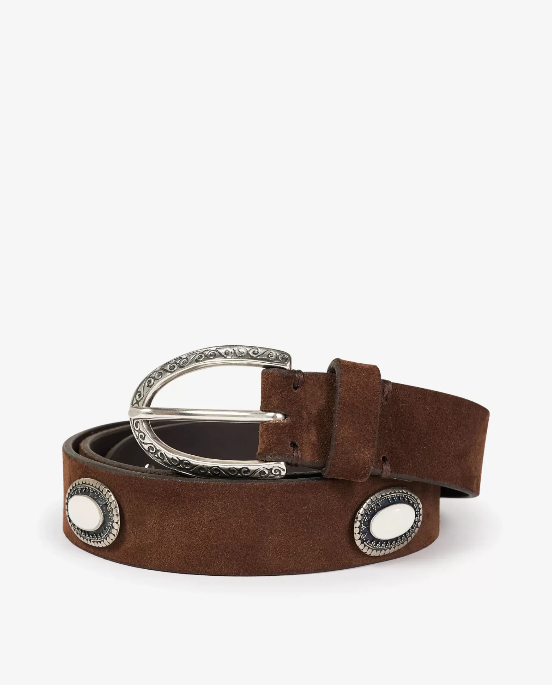 Sale Leren Ceintuur Met Zilveren Accenten Vrouwen Accessoires
