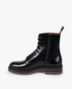 Outlet Leren Combat Laarzen Vrouwen Schoenen