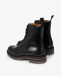 Outlet Leren Combat Laarzen Vrouwen Schoenen