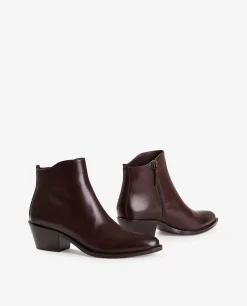 Store Leren Enkellaarzen Vrouwen Schoenen