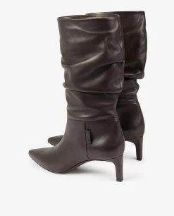 Shop Leren Laarzen Met Hak Vrouwen Schoenen