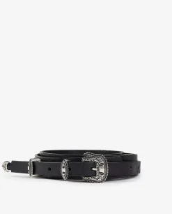 New Leren Riem Met Zilveren Accenten Vrouwen Accessoires