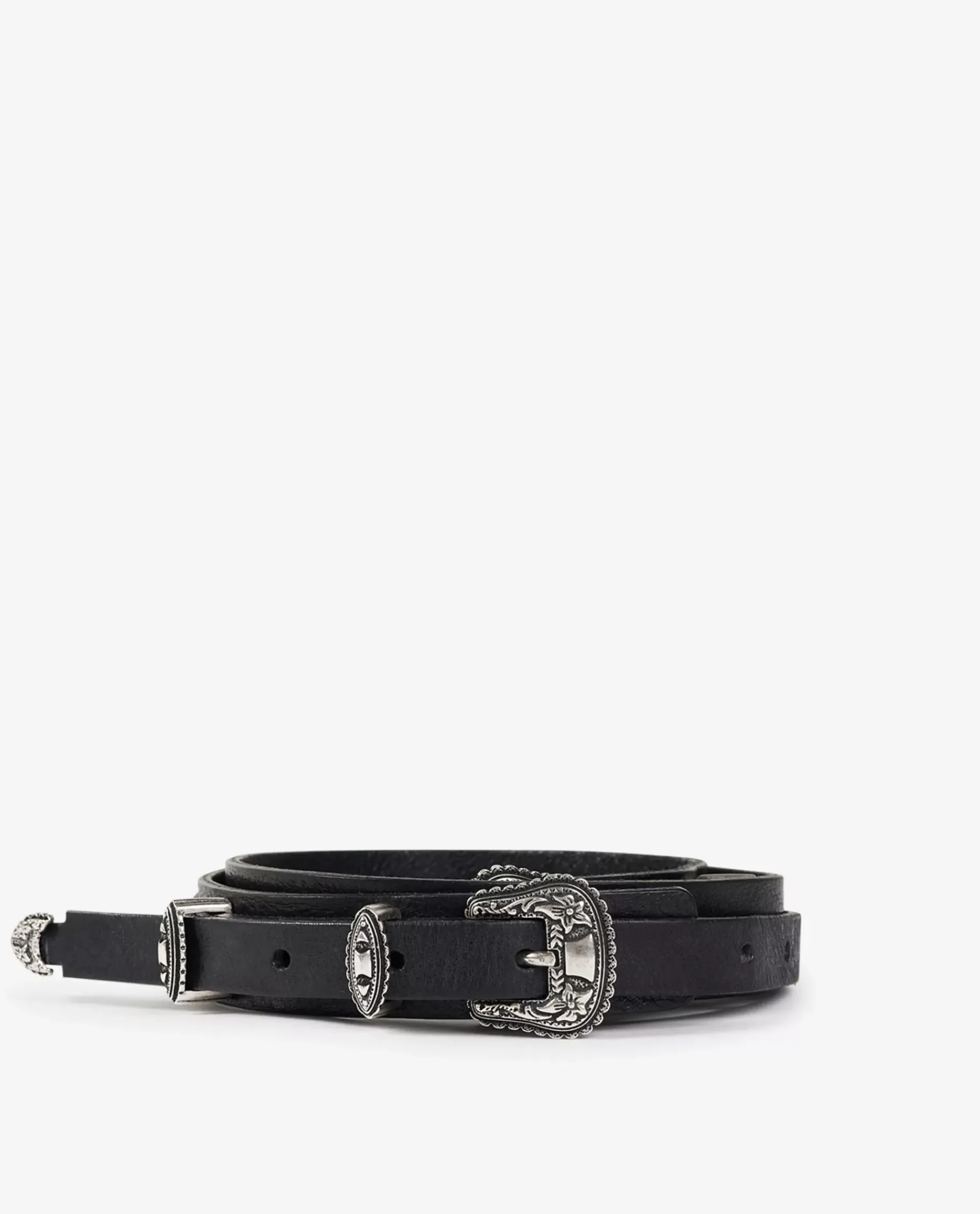 New Leren Riem Met Zilveren Accenten Vrouwen Accessoires