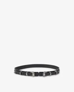 New Leren Riem Met Zilveren Accenten Vrouwen Accessoires