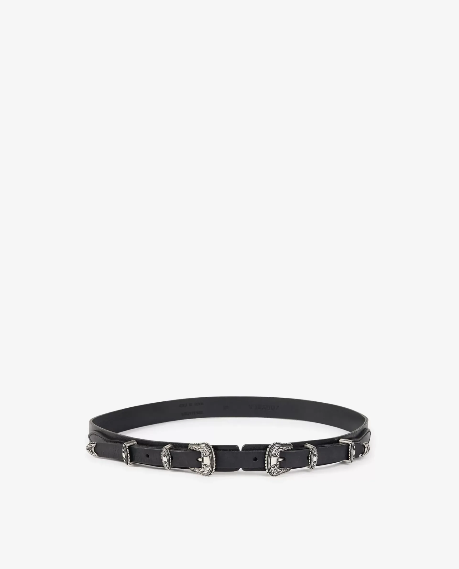 New Leren Riem Met Zilveren Accenten Vrouwen Accessoires