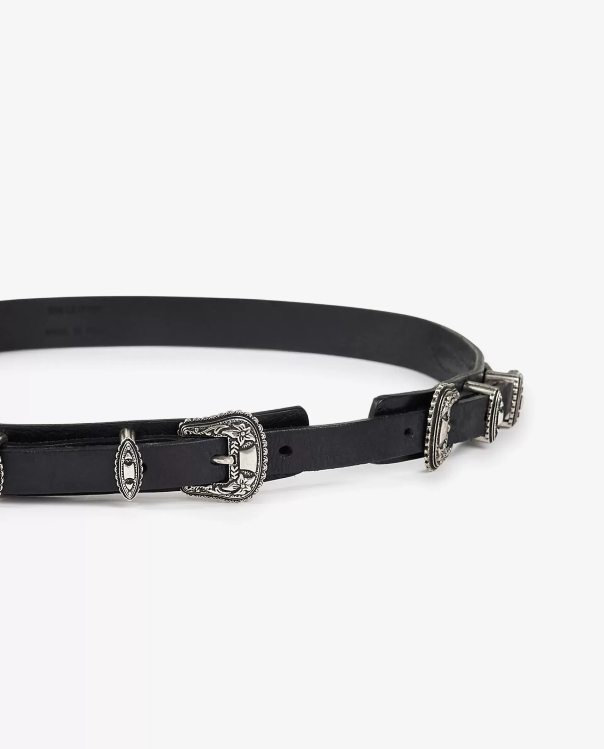 New Leren Riem Met Zilveren Accenten Vrouwen Accessoires