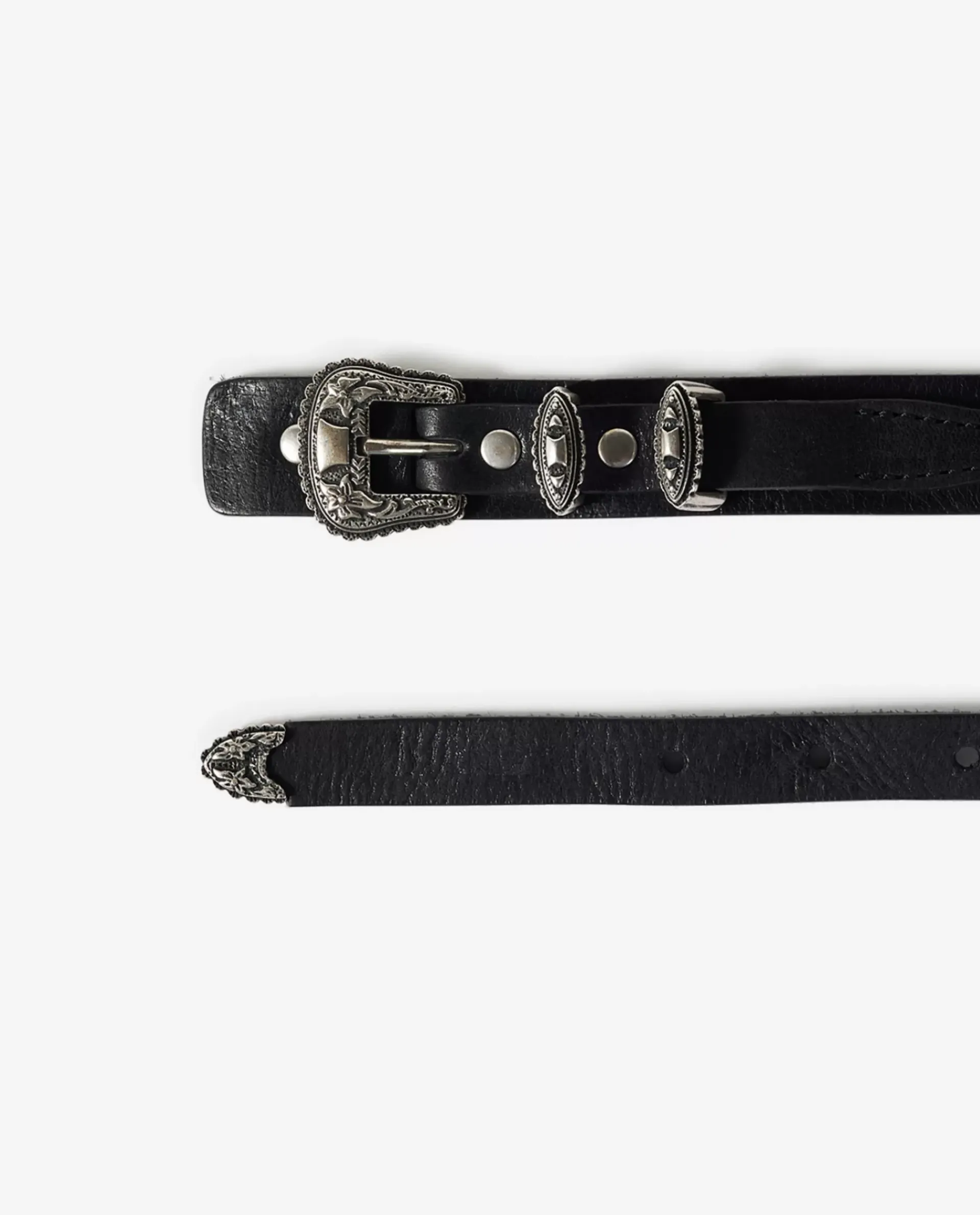 New Leren Riem Met Zilveren Accenten Vrouwen Accessoires