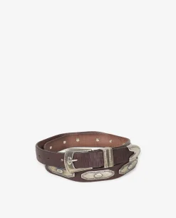 Discount Leren Riem Met Zilveren Accenten Vrouwen Accessoires