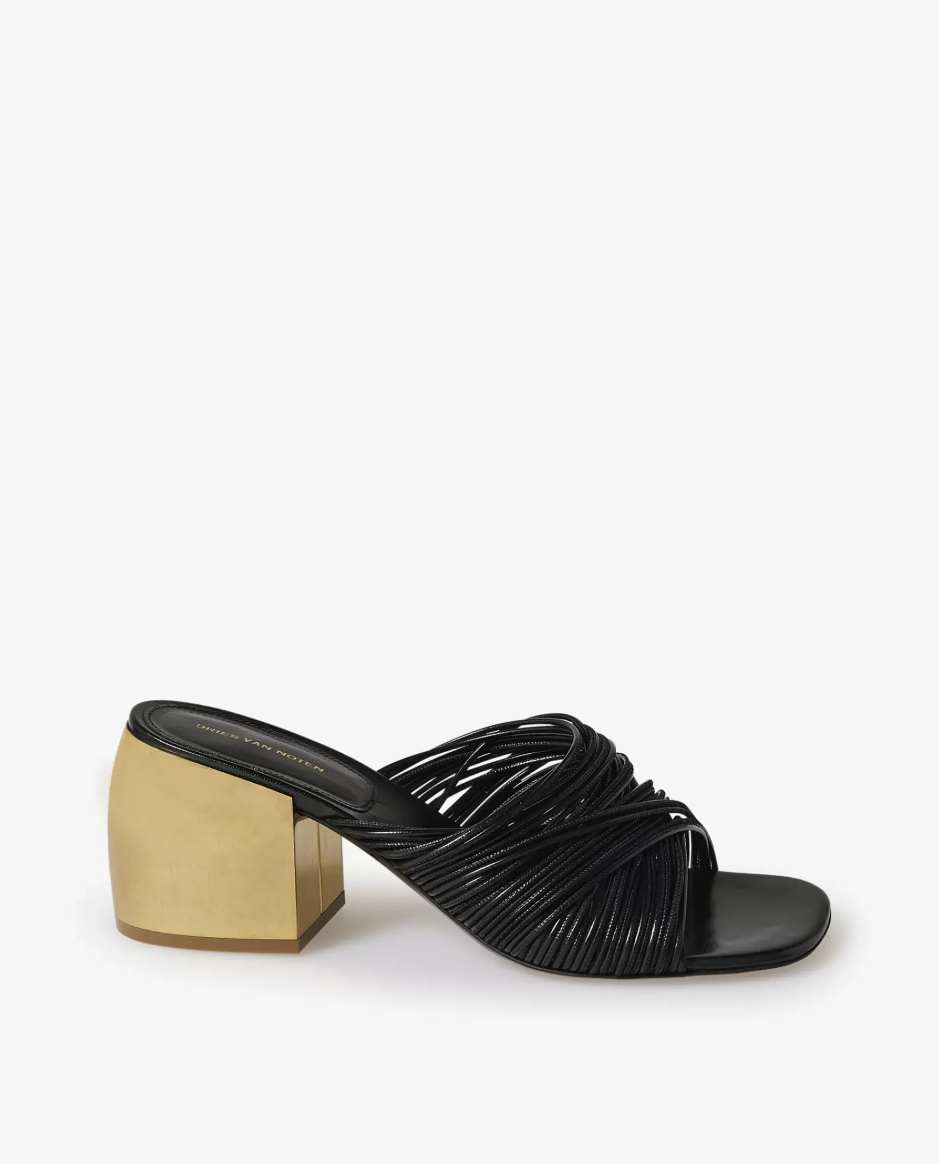 Outlet Leren Sandalen Met Gouden Hak Vrouwen Schoenen
