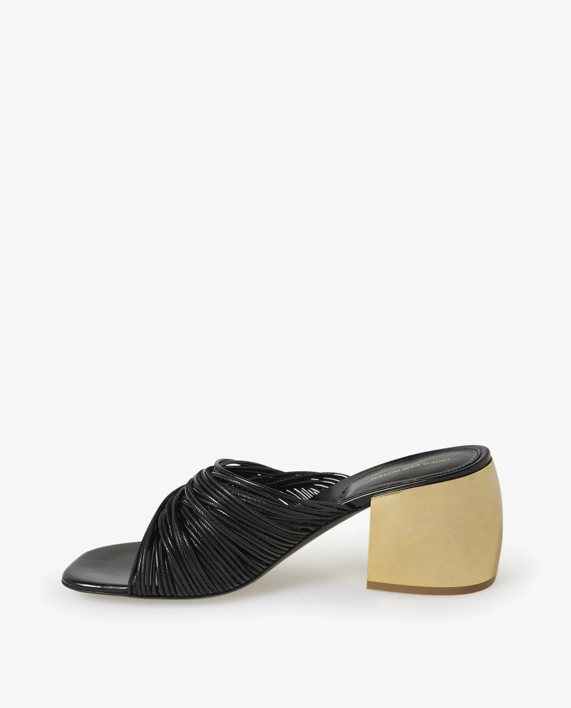 Outlet Leren Sandalen Met Gouden Hak Vrouwen Schoenen