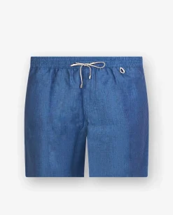 Discount Linnen Bay Sprint Delave Shorts Mannen Broeken