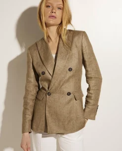 Clearance Linnen Blazer Vrouwen Blazers
