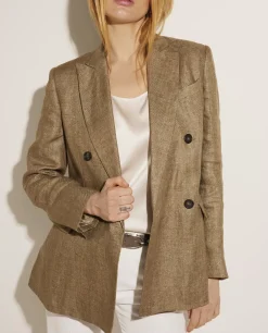 Clearance Linnen Blazer Vrouwen Blazers