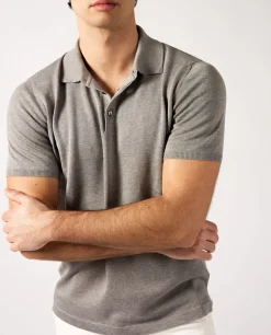 Outlet Linnen Katoenen Polo Mannen Knitwear