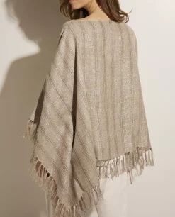 Discount Linnen-Mix Poncho Vrouwen Jassen