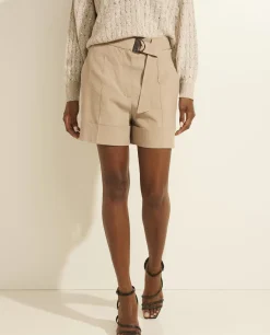 New Linnen-Mix Shorts Vrouwen Broeken