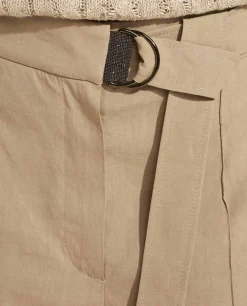 New Linnen-Mix Shorts Vrouwen Broeken