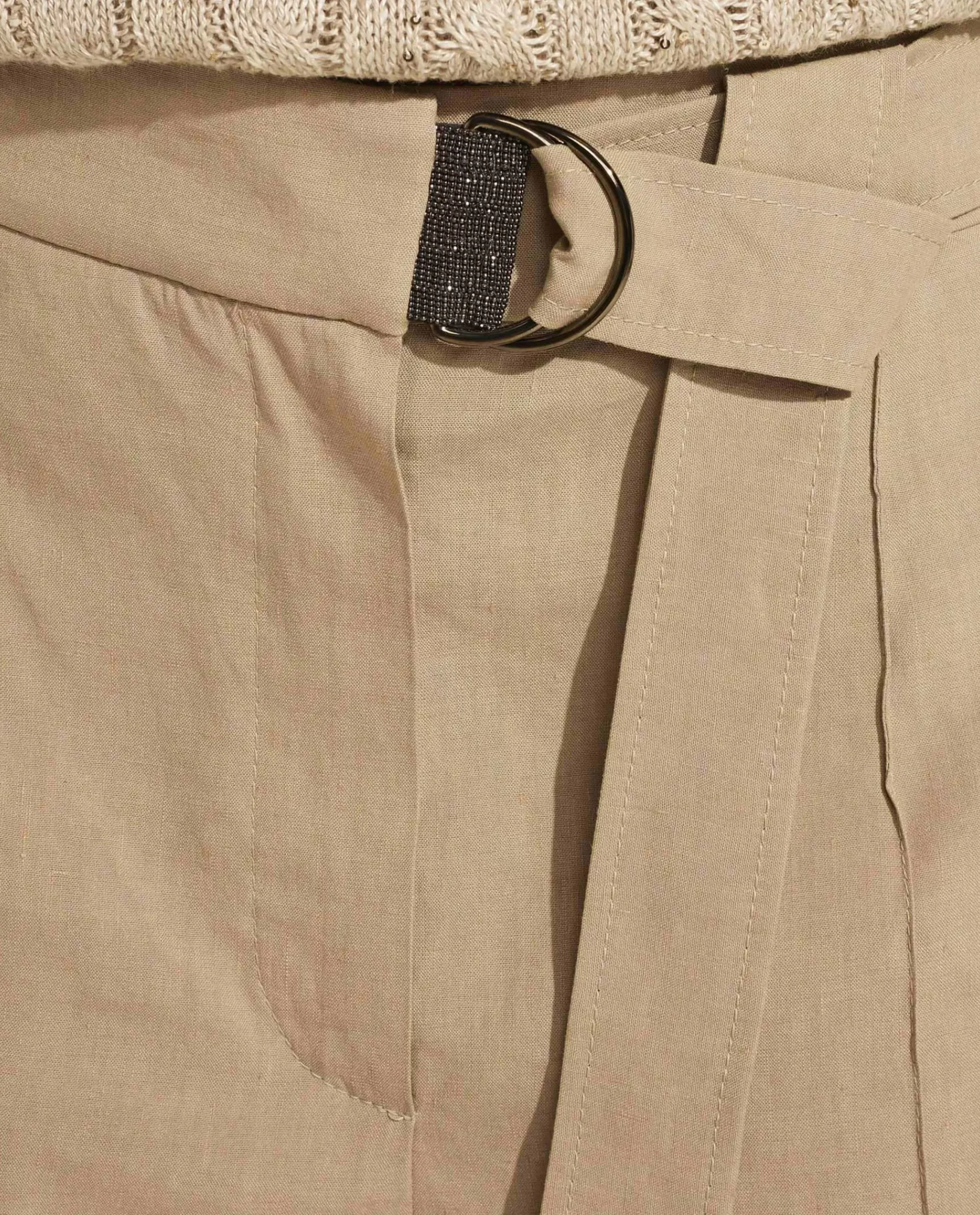 New Linnen-Mix Shorts Vrouwen Broeken