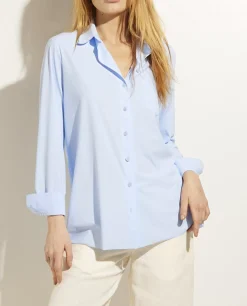 Outlet Losvallende Blouse In Stretch Vrouwen Blouses