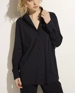 New Losvallende Blouse In Stretch Vrouwen Blouses