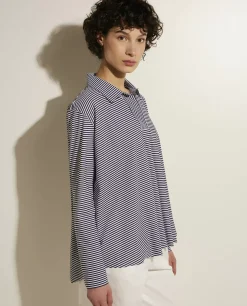New Losvallende Blouse In Stretch Vrouwen Blouses