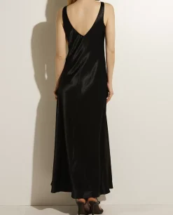 Flash Sale Maxi Satijnen Jurk Vrouwen Jurken