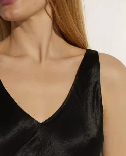 Flash Sale Maxi Satijnen Jurk Vrouwen Jurken