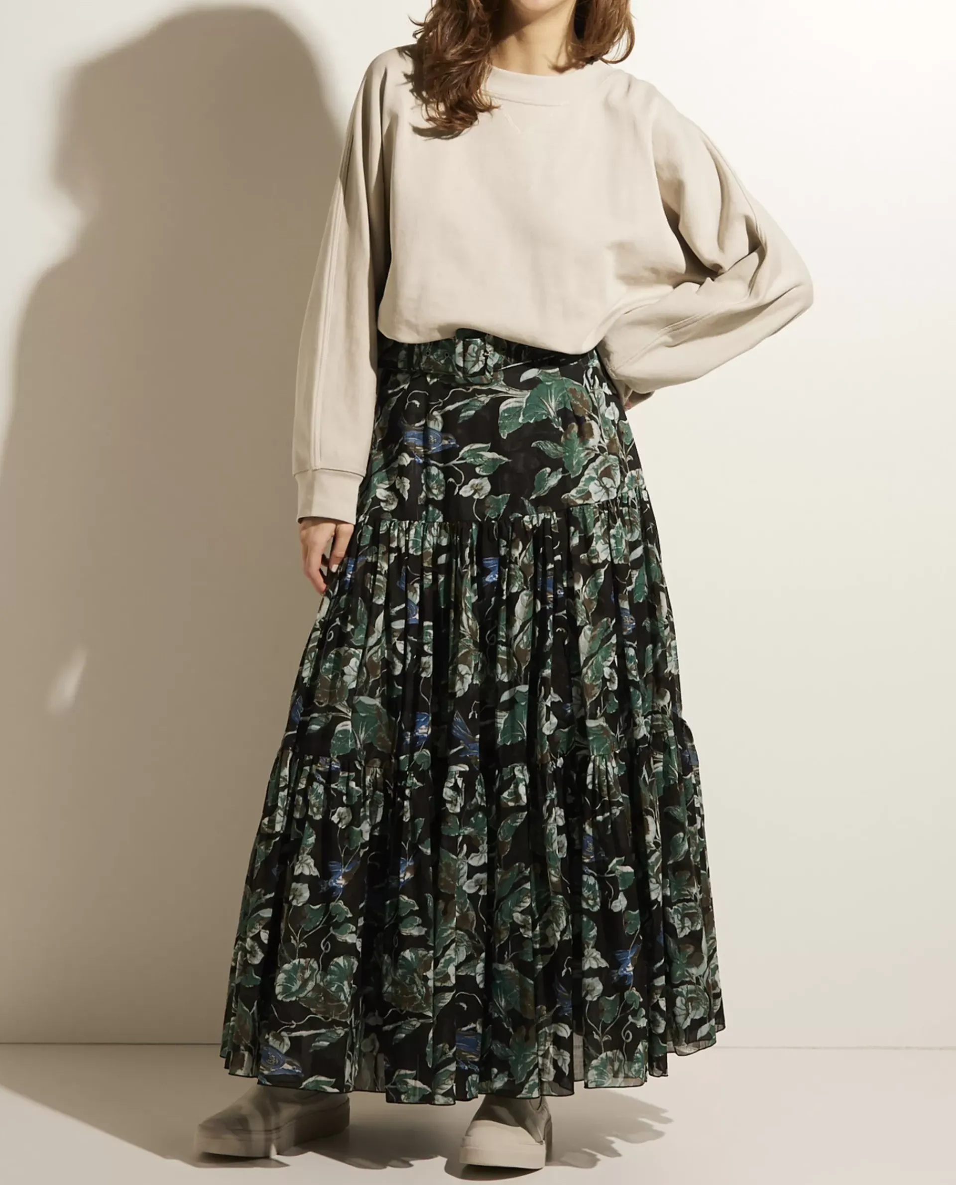 Discount Midi Rok Met Print Vrouwen Rokken