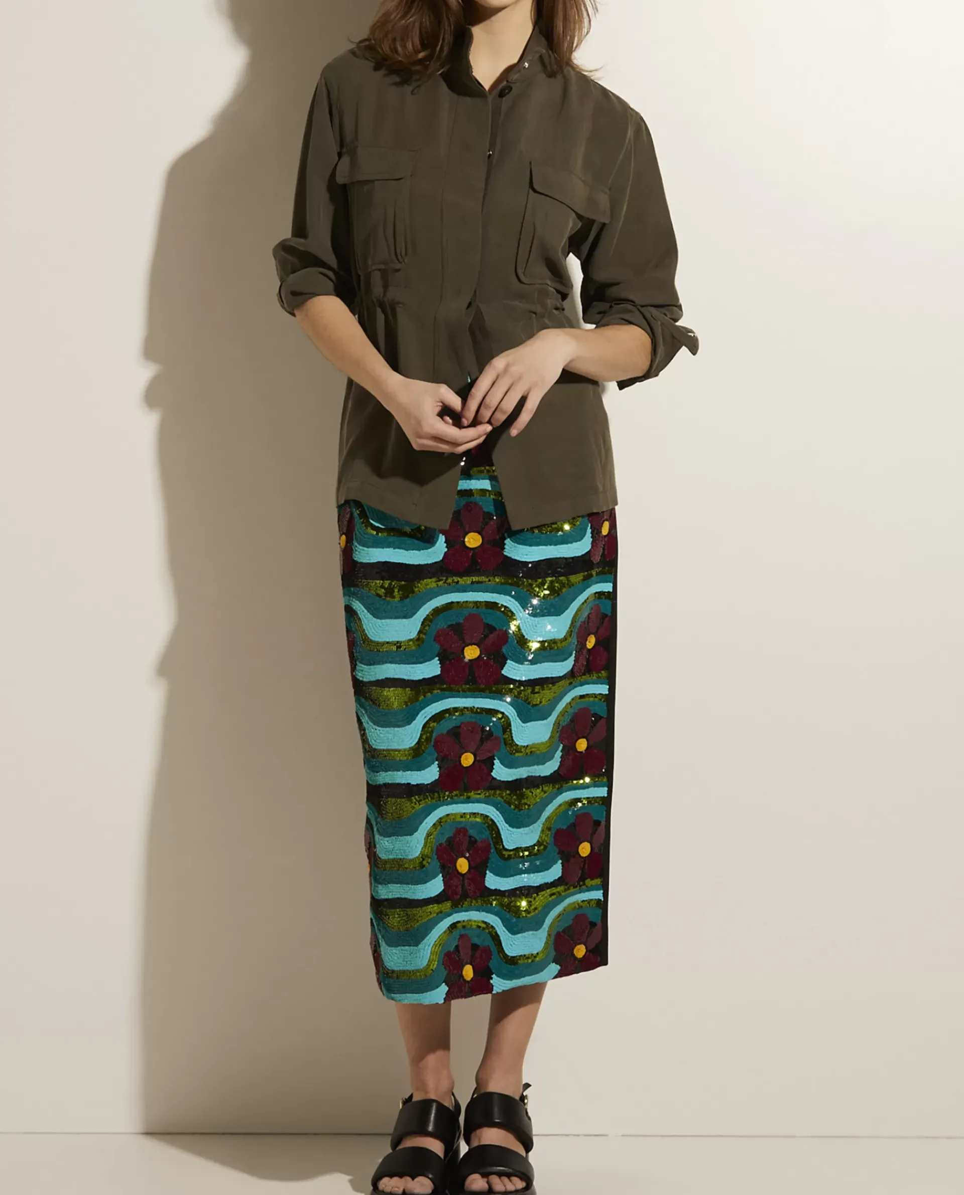 Hot Midi Rok Met Print Vrouwen Rokken