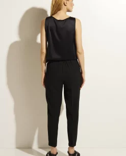 Store Mouwloze Zijden Top Vrouwen Tops