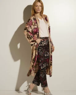 Sale Omkeerbare Satijnen Kimono Vrouwen Jassen